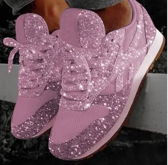 Lässige Glitzerschuhe mit Pailletten