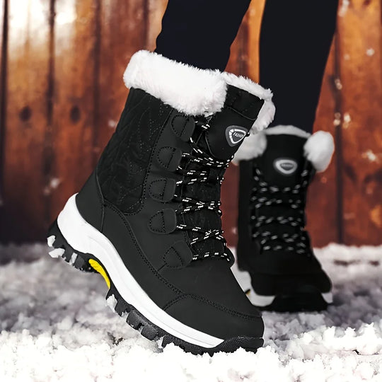 Heidi-Mode | Damen Winterstiefel Wasserdicht Mit Faux-Fellfutter