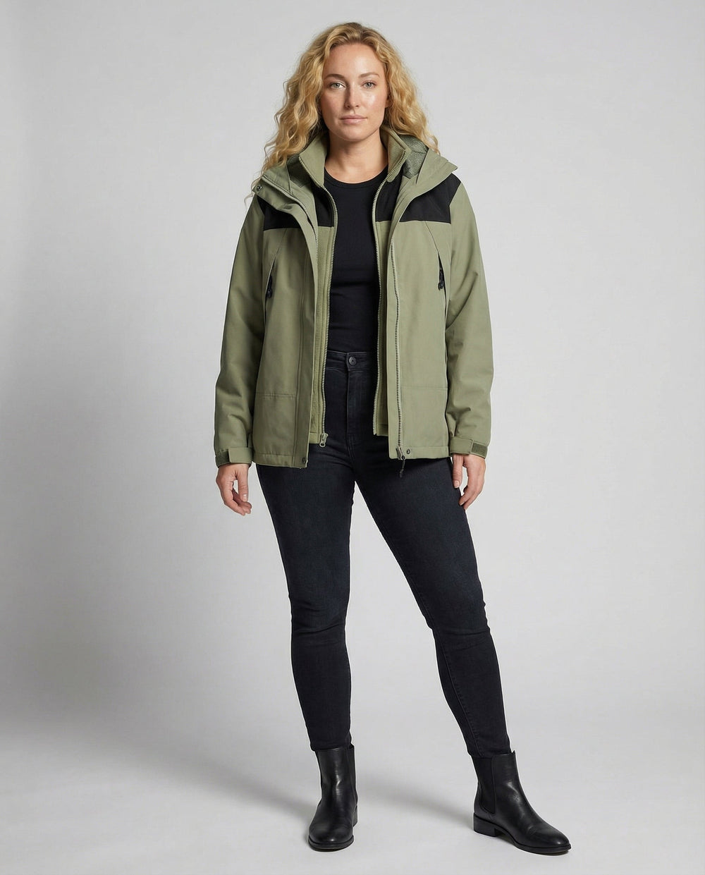 Warme Damen Winterjacke Fleece | Heidi-Mode