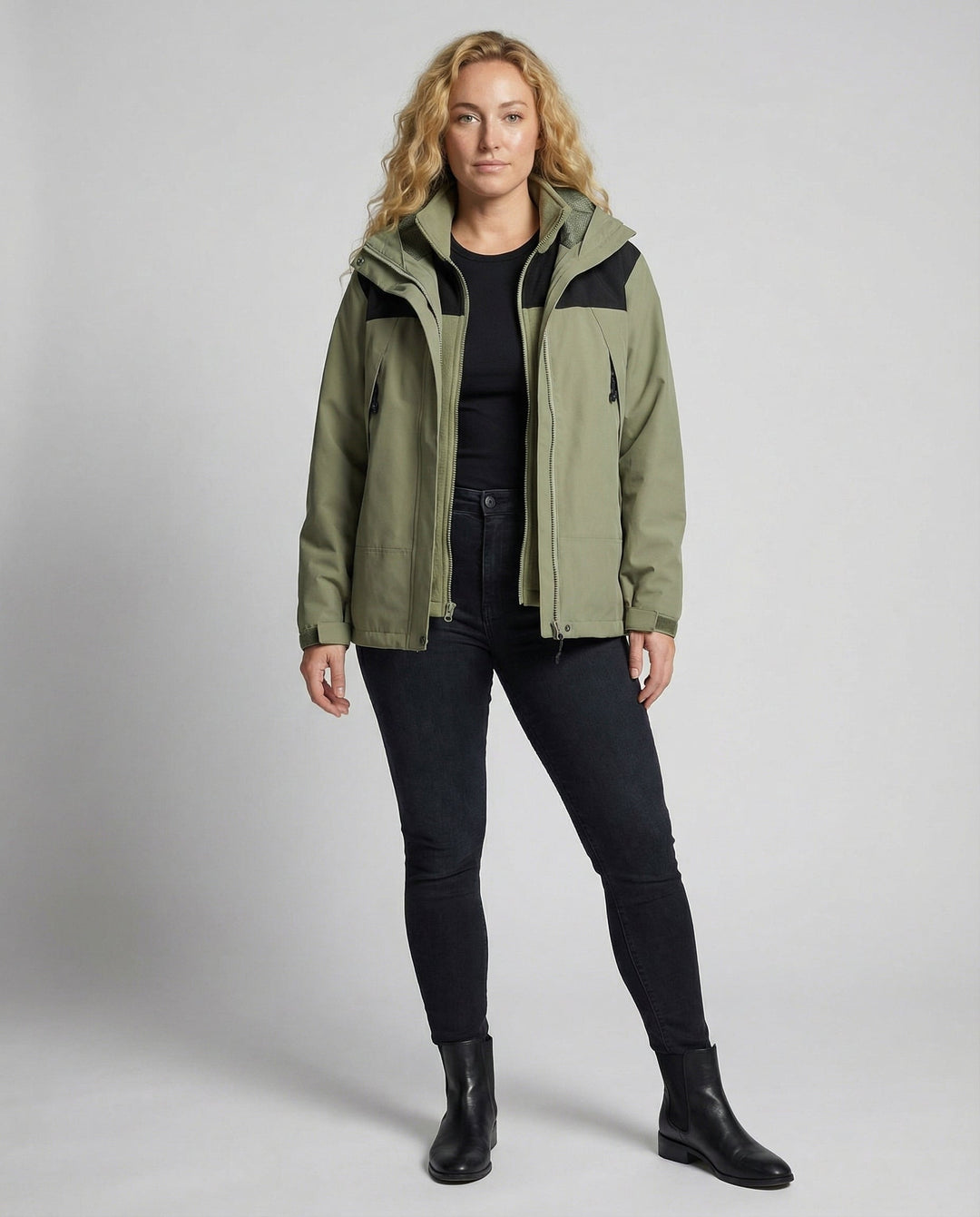 Warme Damen Winterjacke Fleece | Heidi-Mode