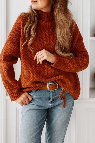 Heidi-Mode | Stylischer schlichter Cashmere Rollkragenpullover Ideal für den Winter