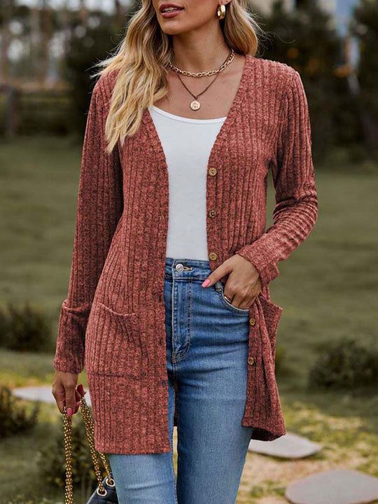 Heidi-Mode | Modische Strickjacke für Frauen mit Taschen