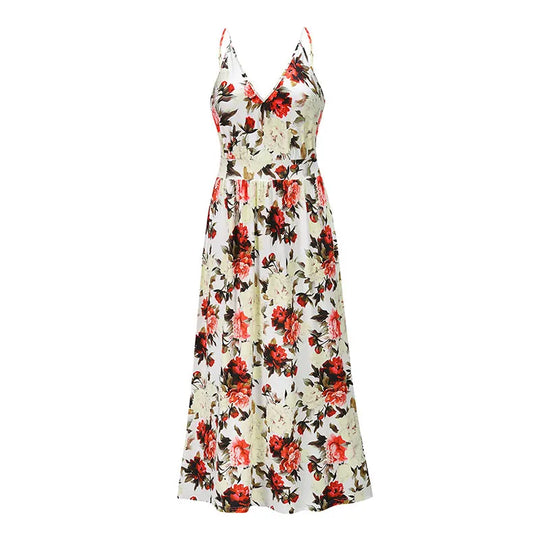 Zomer Bloemenprint Maxi Jurk van Blomster