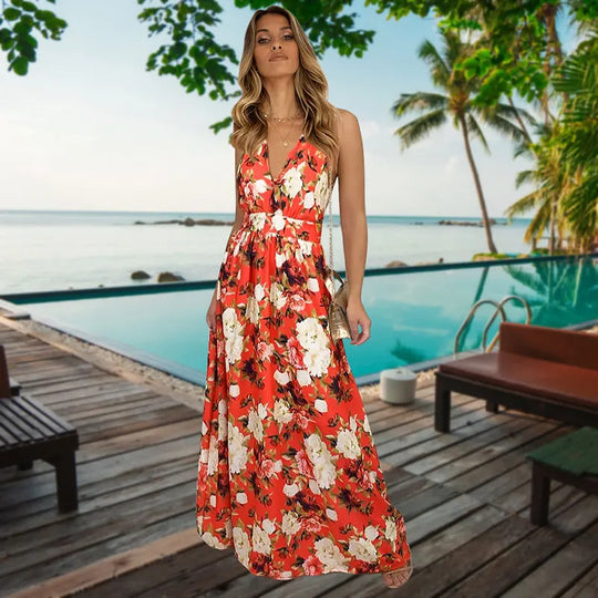 Zomer Bloemenprint Maxi Jurk van Blomster