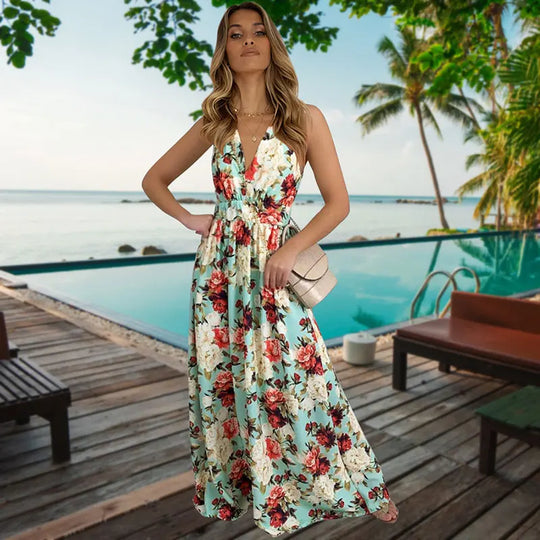 Zomer Bloemenprint Maxi Jurk van Blomster