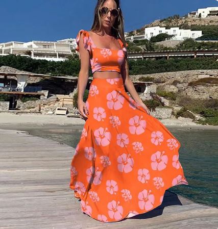 Heidi zweiteiliges Sommerset mit Boho-Print