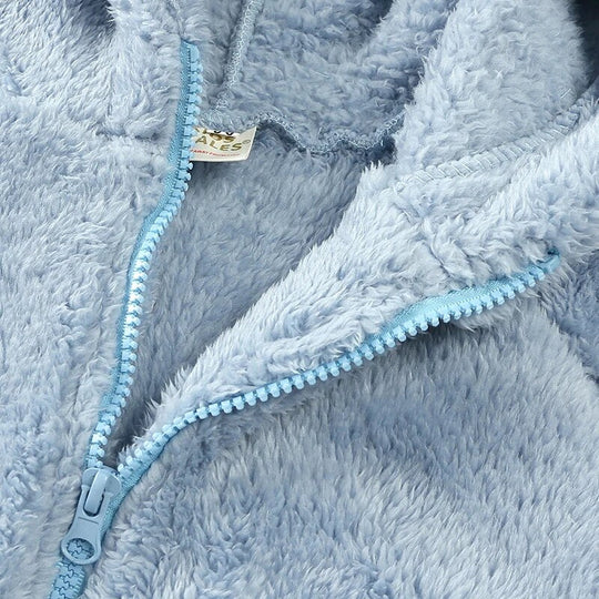 Heidi-Mode Comfort Modische Bären-Kinderjacke aus dickem Samt