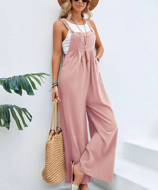 Heidi-Mode | Ärmellose Latzhose Casual Jumpsuit