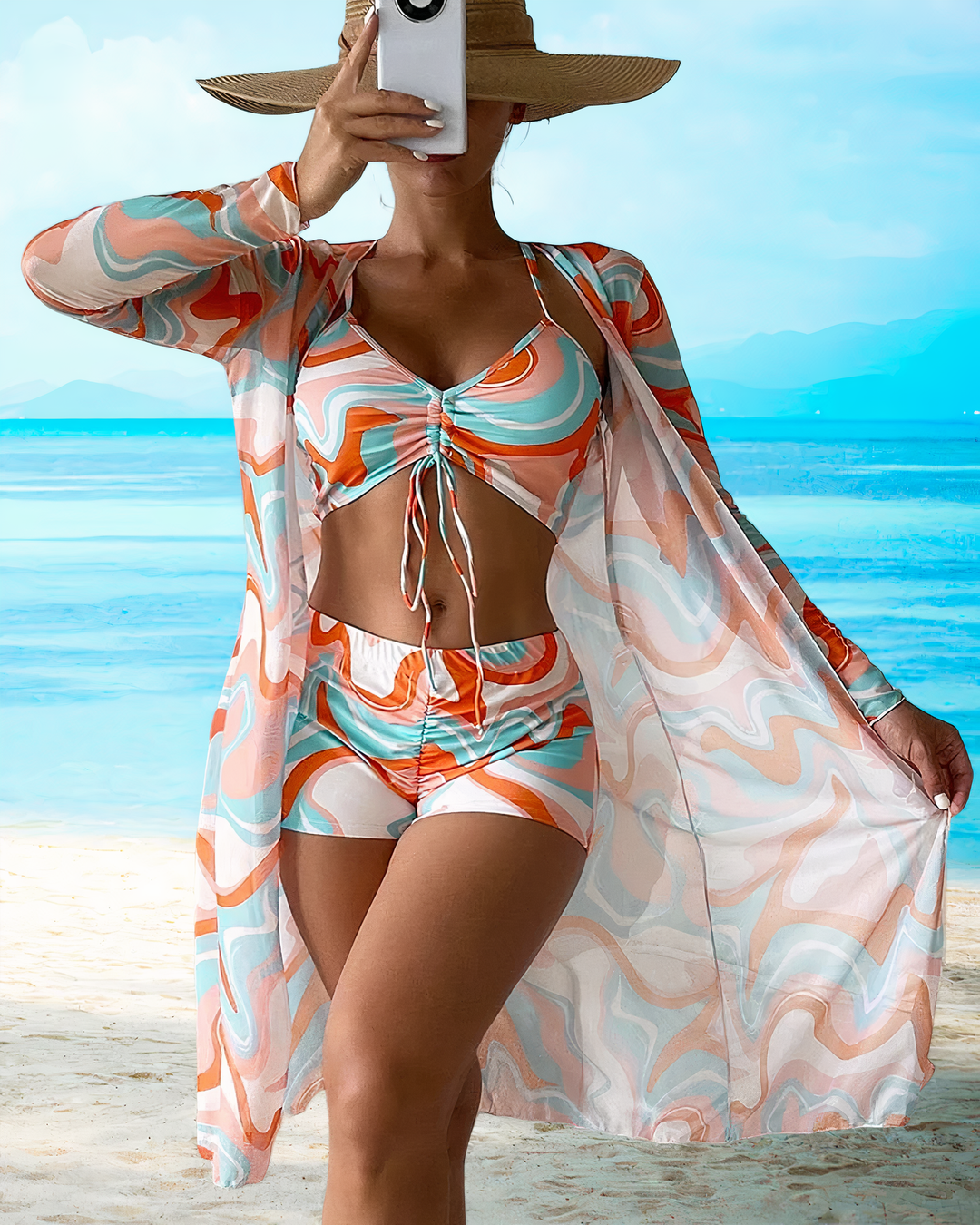 Heidi-Mode | Bikini mit Hohem Bund und Drei Teilen