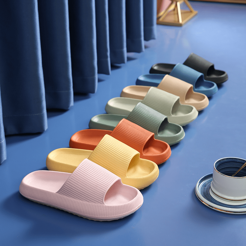 Heidi-Mode | Unisex Komfort Pantoletten Ultraleicht & Atmungsaktiv Sommer Hausschuhe