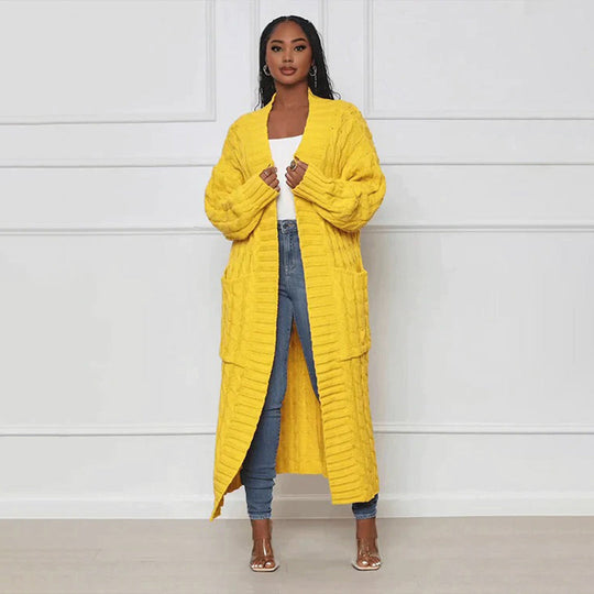 Heidi-Mode | Langer Cardigan Klassischer zeitloser Stil Ideal für den Winter