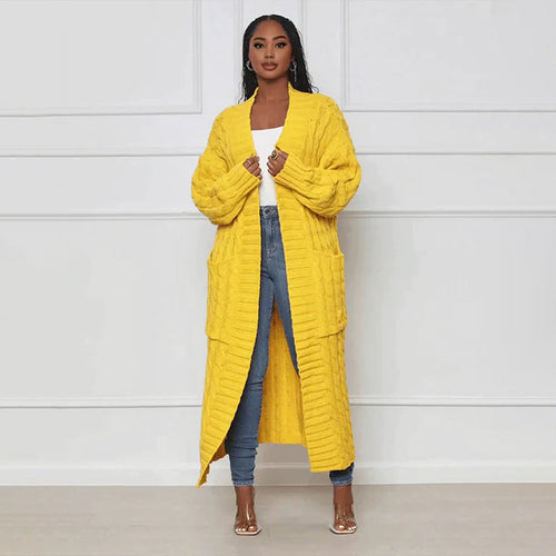 Heidi-Mode | Langer Cardigan Klassischer zeitloser Stil Ideal für den Winter