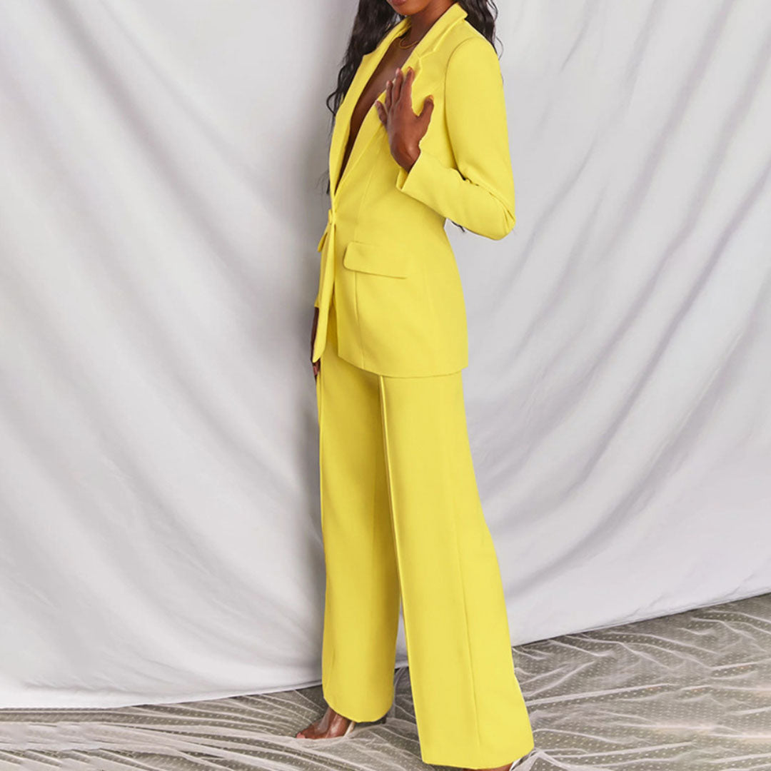Heidi-Mode | 2-Teilige Set Blazer & Weite Hose Damen