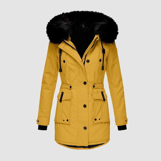 Heidi-Mode | Damenparka Mit Schwarzem Kunstfellbesatz