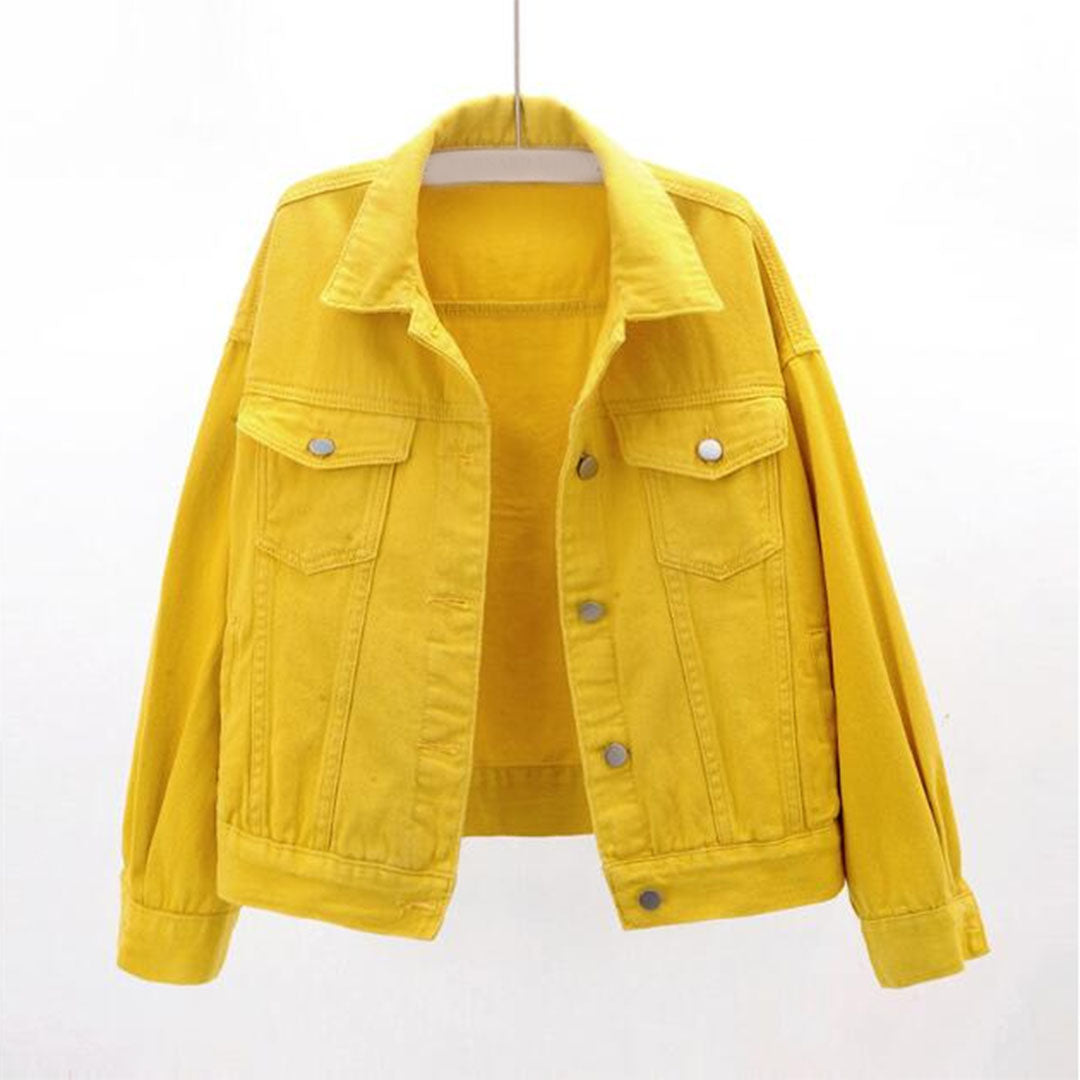 Heidi-Mode | Lässige Denimjacke Baumwolle Klassisch und Zeitlos