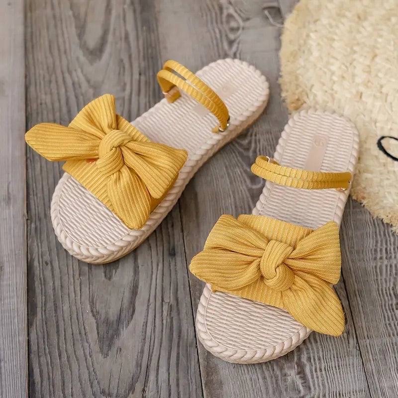 Heidi-Mode | Damen Sandalen mit Schleifenmuster