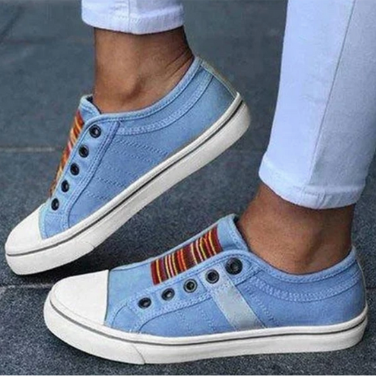 Heidi-Mode | Damen Slip On Sneaker Lässig Leder