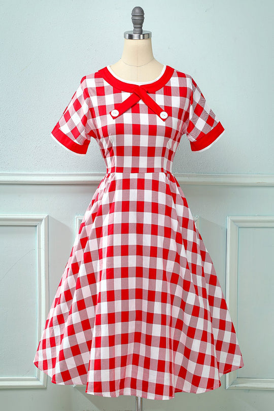 Vintage-Plaid-Druck