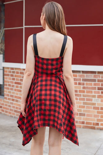 Rotes und schwarzes Vintage-Plaid