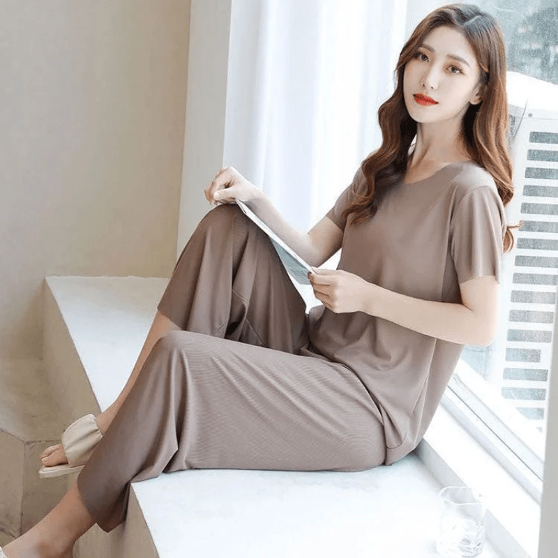 Heidi-Mode | Fashion On Seide T-Shirt und Hose