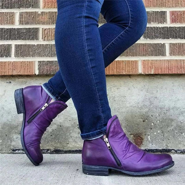 Heidi-Mode | Reißverschluss-Ankle Boots für Damen – Stilvoll & Bequem