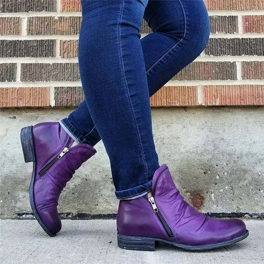 Heidi-Mode | Reißverschluss-Ankle Boots für Damen – Stilvoll & Bequem