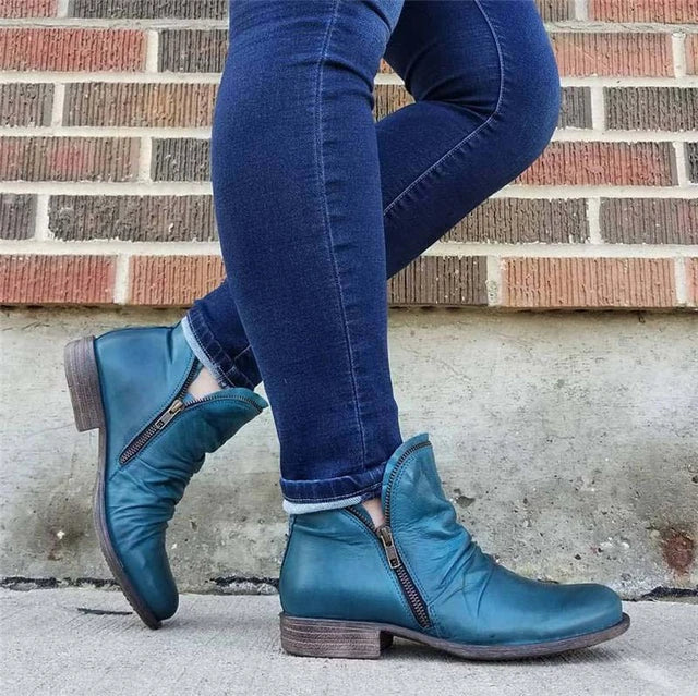 Heidi-Mode | Reißverschluss-Ankle Boots für Damen – Stilvoll & Bequem