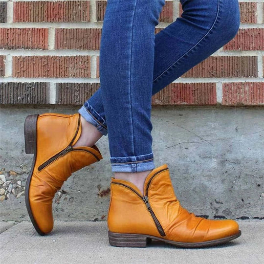 Heidi-Mode | Reißverschluss-Ankle Boots für Damen – Stilvoll & Bequem
