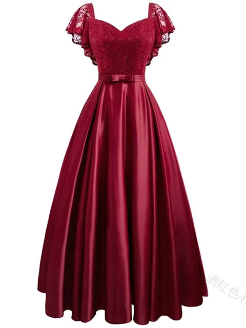 Mode Zomer Party Dress met Bloemen Kant