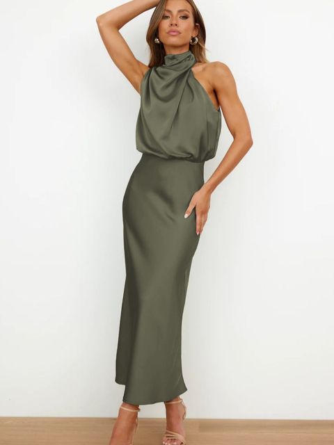 Ärmelloses Cocktailkleid mit Halterneck für Damen