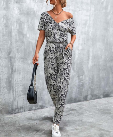 Heidi - Tiermuster Jumpsuit