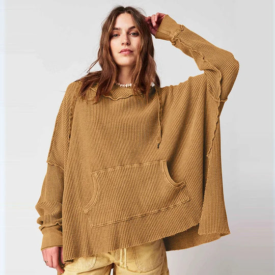 Heidi-Mode | Wafelweefsel Hoodie Met Lange Mouwen