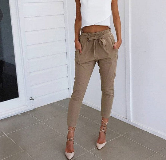 Heidi-Mode | Casual Hose Mit Hoher Taille Aus Chiffon