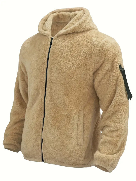 Heidi-Mode Teddyjacke mit Reißverschluss für Männer