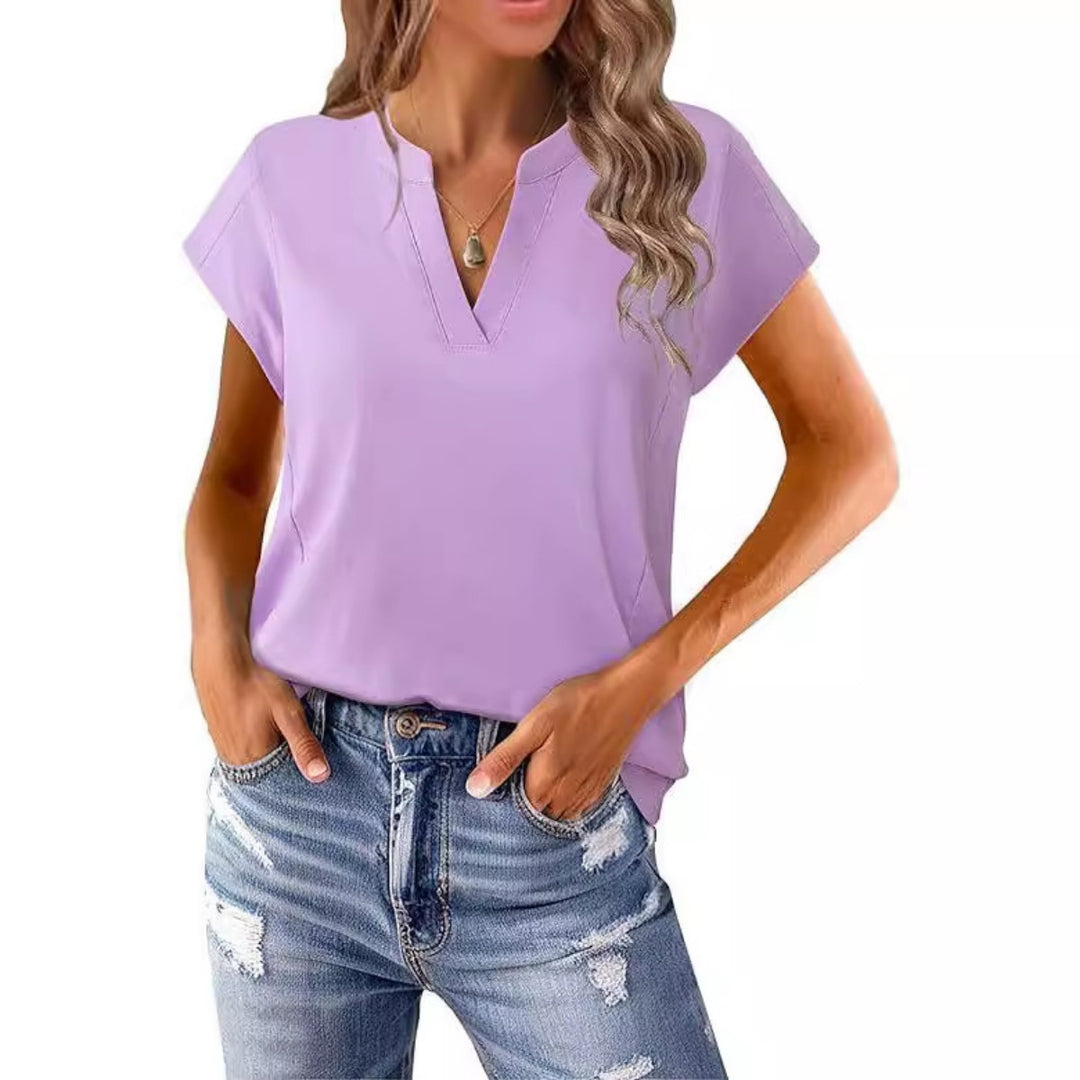 Heidi Mode | V-Ausschnitt kurze Ärmel