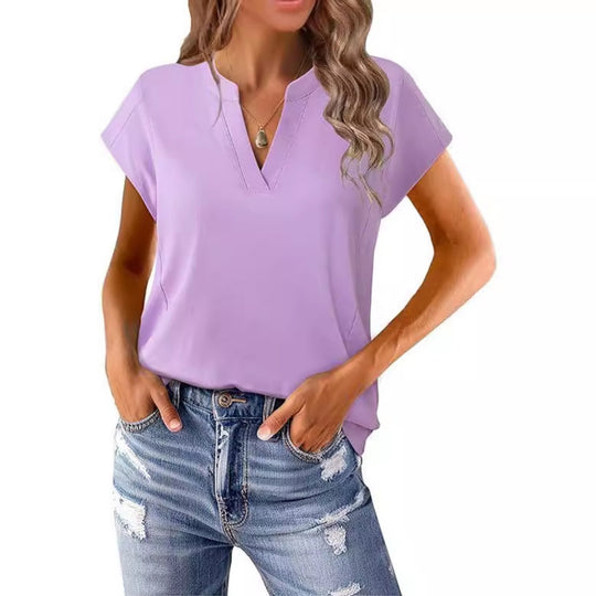 Heidi Mode | V-Ausschnitt kurze Ärmel