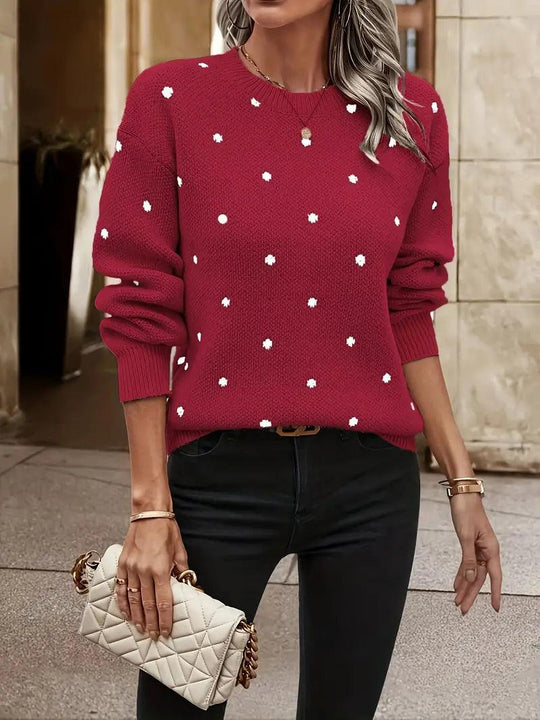 HeidiMode – pullover mit polka-dot-muster