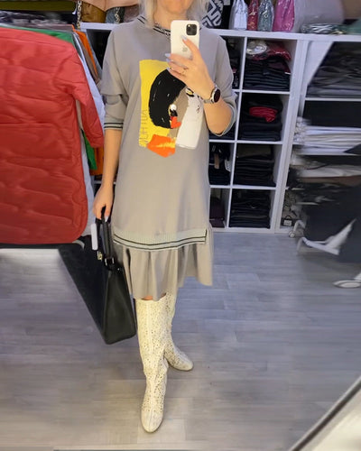 Heidi-Mode | Shift Kleid mit Langen Ärmeln