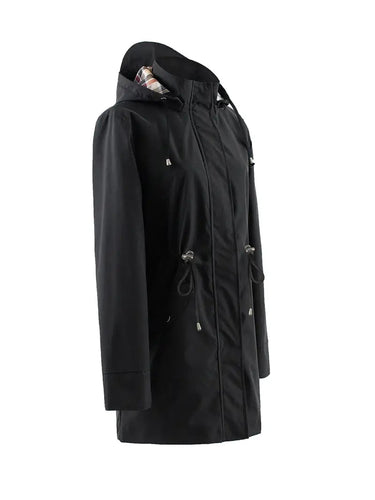 Heidi-Mode | Wasserdichte Outdoor Regenjacke mit Druck und Kapuze für Frauen