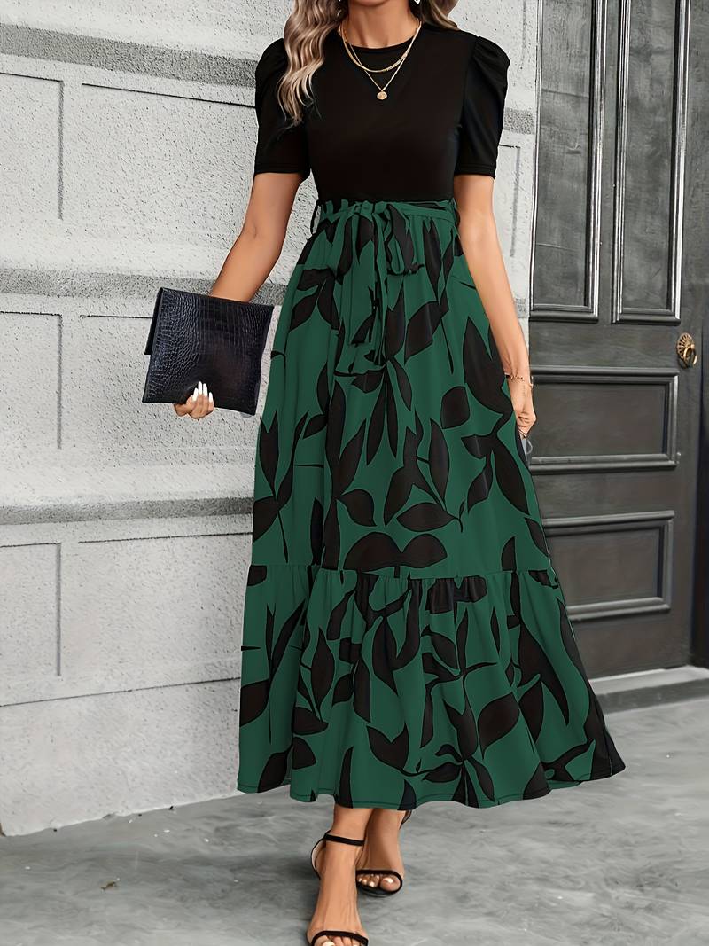 Heidi-Mode | Kleid mit Floralem Druck und Rundhalsausschnitt