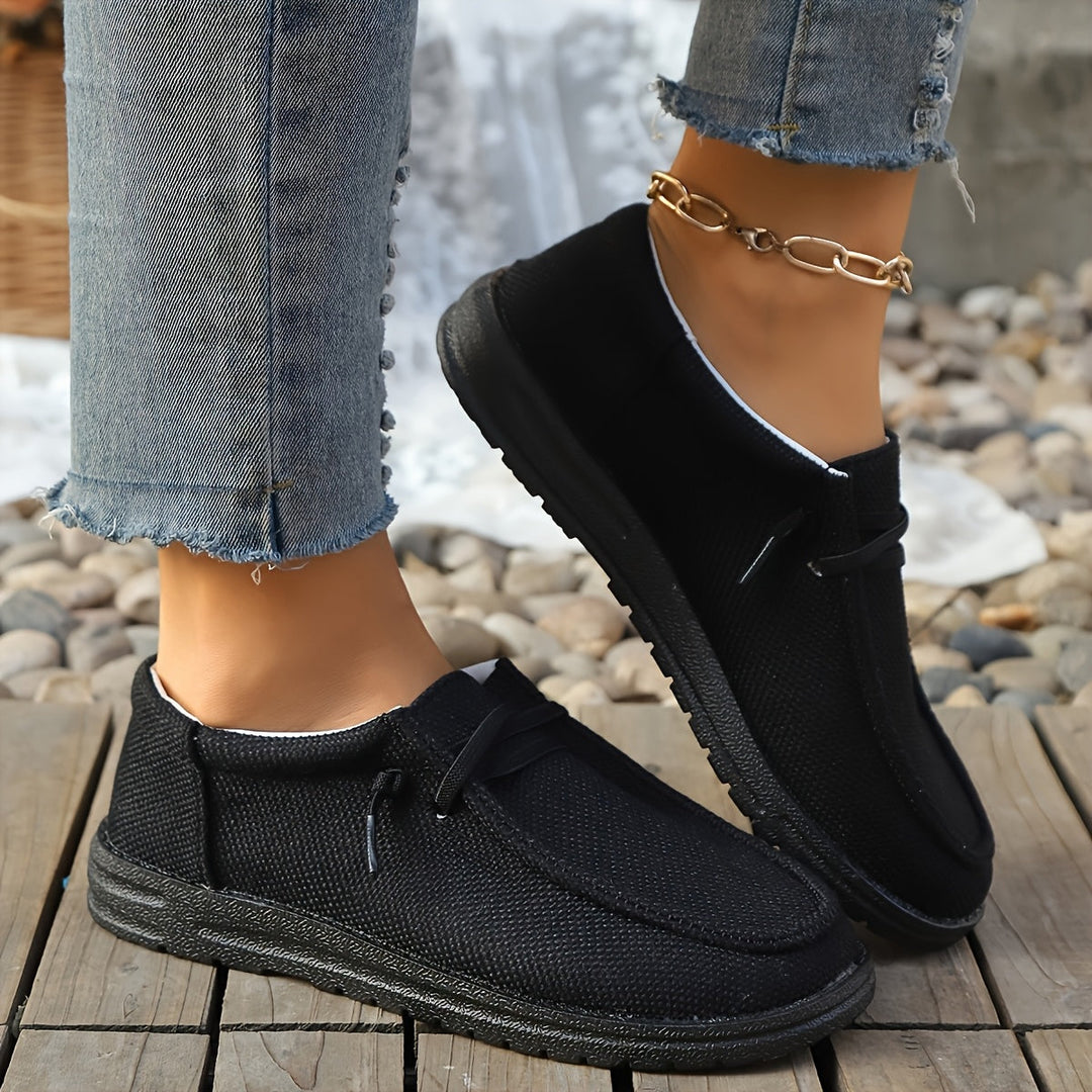 Heidi-Mode | Saison Loafers für Frauen Bequeme Slipper Leinenschuhe mit Weicher Sohle