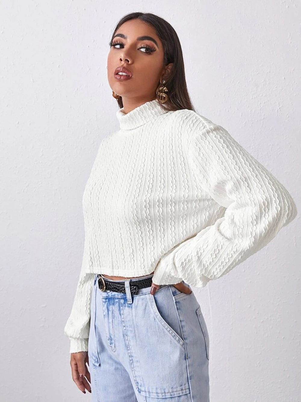 Heidi-Mode | Rollkragen Langarmshirt