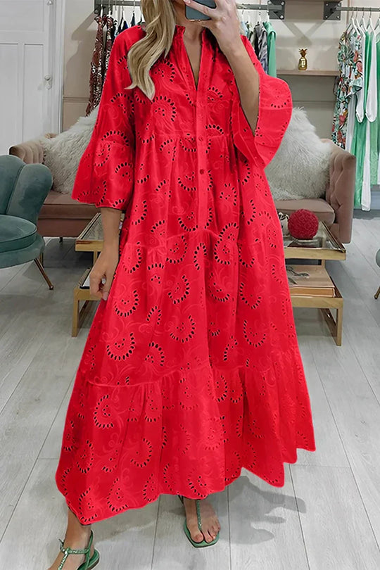 Heidi-Mode | Elegantes Kleid mit Lochstickerei