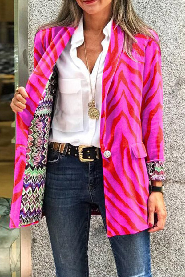 Heidi-Mode | Für Eternity Wende Retro Druck Blazer
