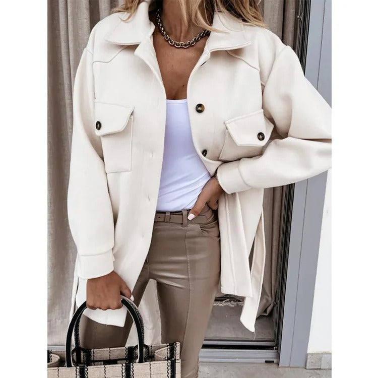 Heidi-Mode | Sommerjacke Leichtes Woll Langjacke