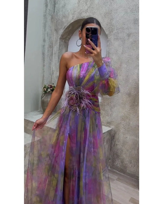Heidi-Mode | Elegantes Regenbogenkleid