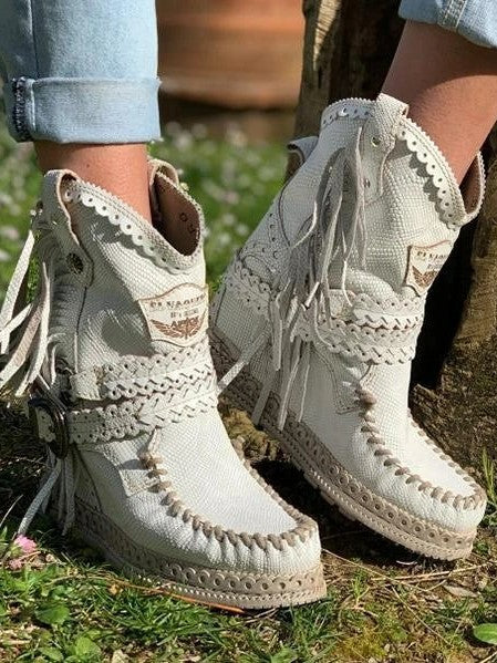 Heidi-Mode | Westernstiefel mit Fransen