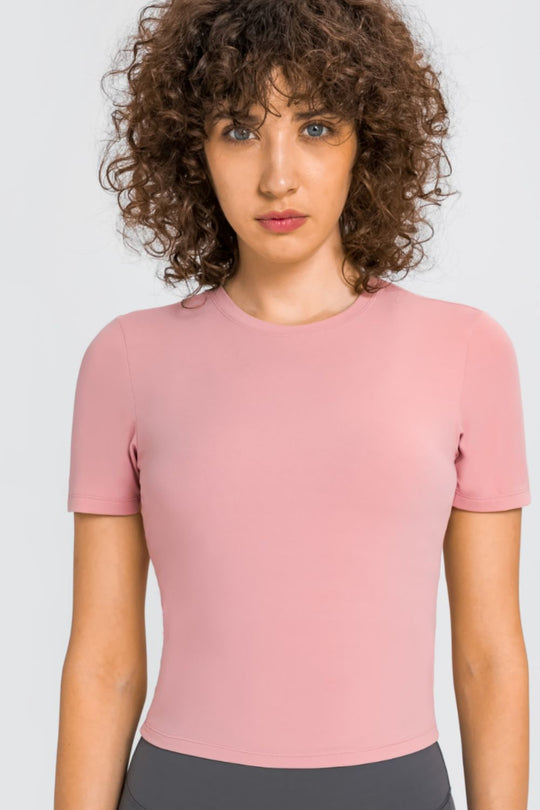 Heidi-Mode | Millennia Rundhals Kurzarm Yoga T-Shirt