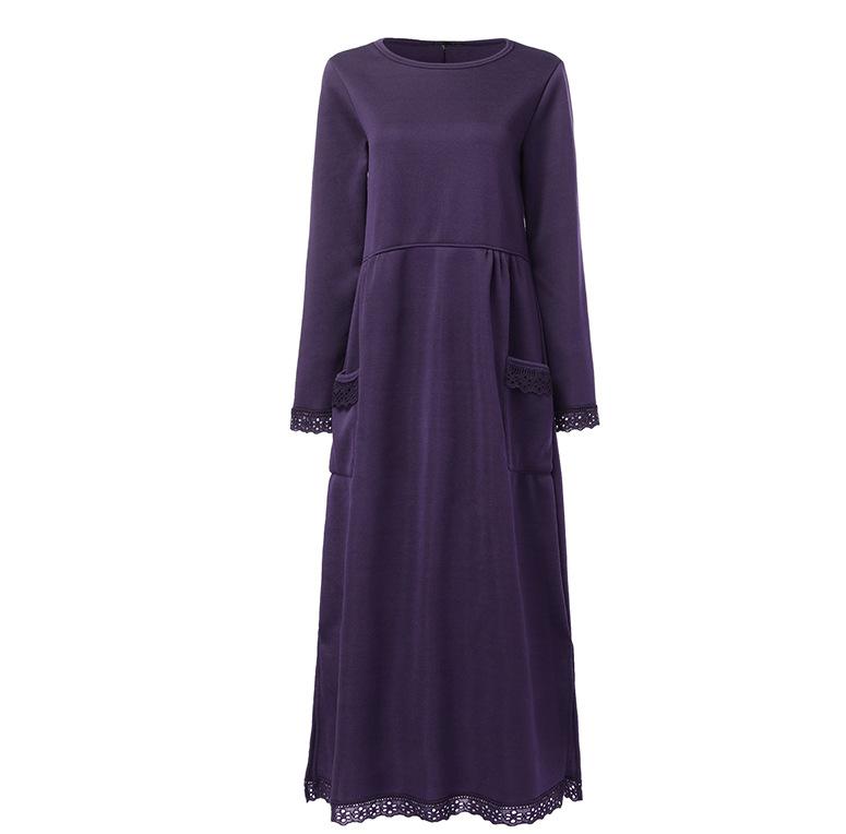 Heidi-Mode | Langärmliges Kleid mit Spitzenkante
