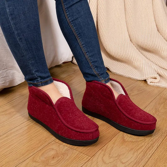 Heidi-Mode | Schöne, Flauschige Hausschuhe mit Fleece-Futter